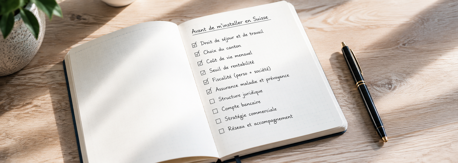 Checklist avant installation en Suisse